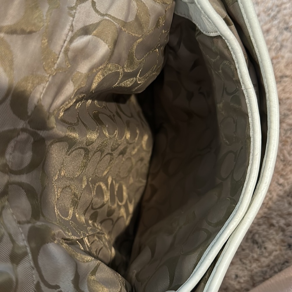 Coach Crossbody Bag OffWhite, Genuine Leather Gem